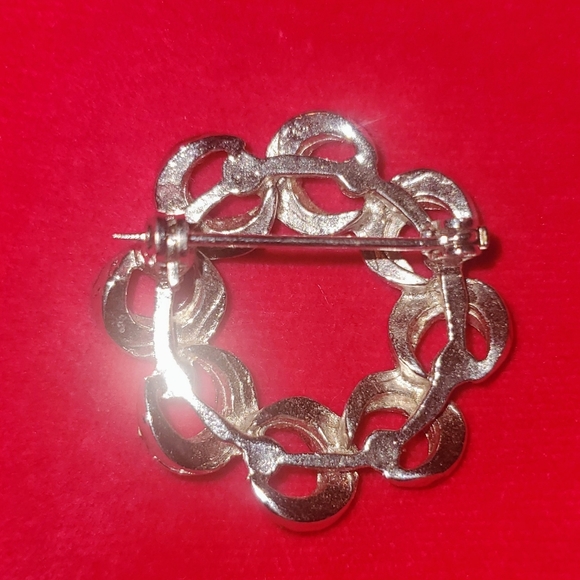 Vintage Blue Rhinestone Pin - Picture 2 of 2